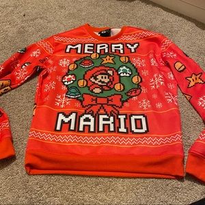 Ugly Christmas Sweater Mario